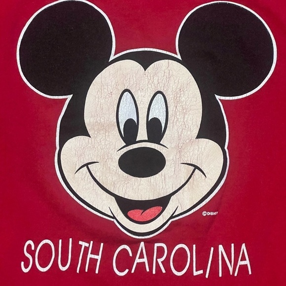 Velva Sheen vintage red Mickey Mouse South Carolina sweatshirt Made in the USA - Picture 7 of 7